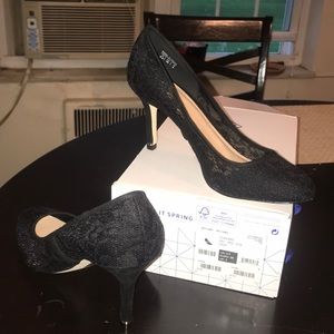 Black Lace Heels 3”